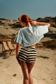 Striped Knit Shorts 4