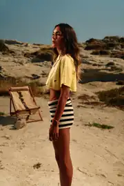 Striped Knit Shorts 5